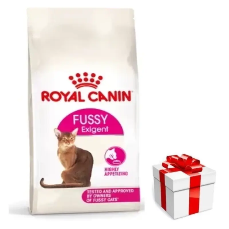 Csak ma ROYAL CANIN Fussy Exigent 4 kg száraz eledel felnőtt, válogatós macskáknak + ingyenes meglepetés ajándék macskájának
