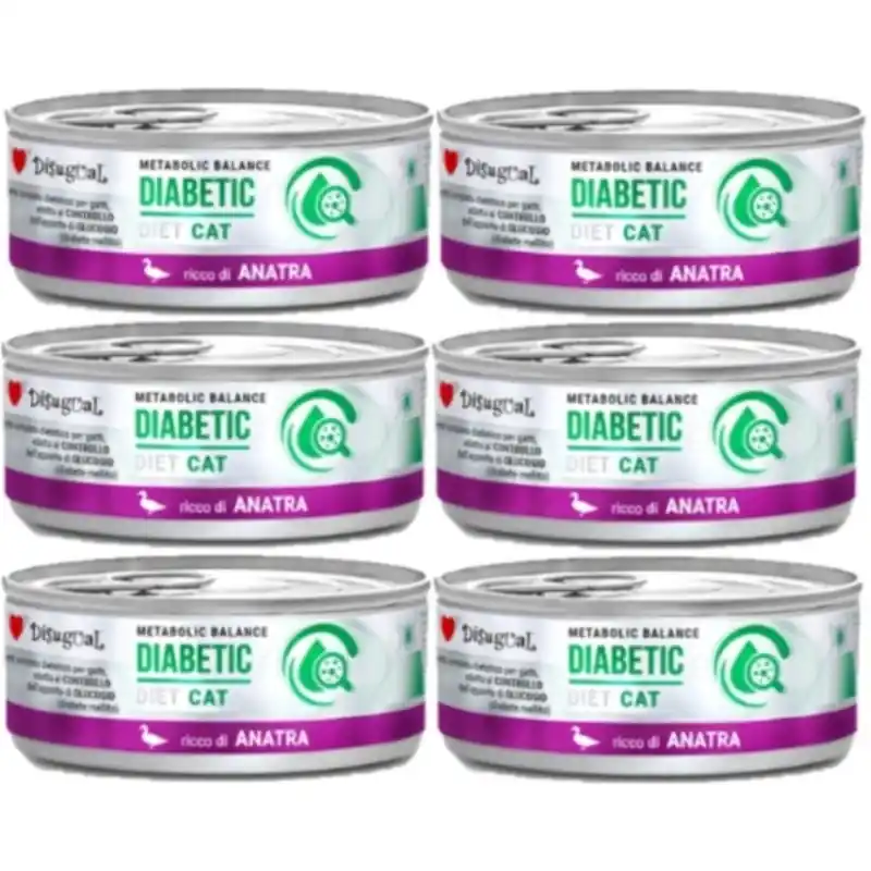 Legnépszerűbb Disugual Nedves macskaeledel Állatorvosi DIABETES Kacsa (felnőtt) 6x85 g