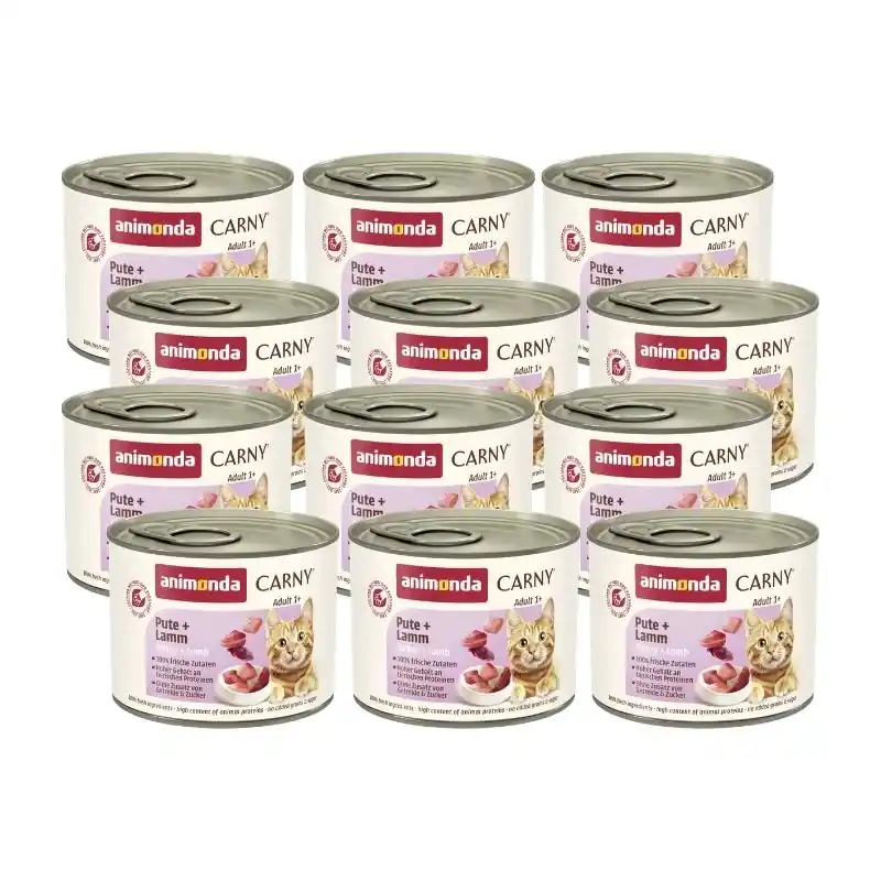 Akciós ár Animonda Cat Carny Adult pulyka és bárány 12x200g