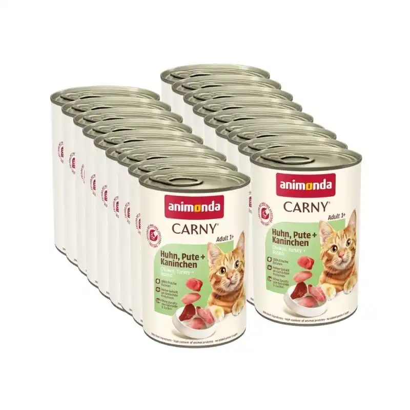 Szuper akció Animonda Cat Carny Adult Marhahús, pulyka és nyúl 18x400g