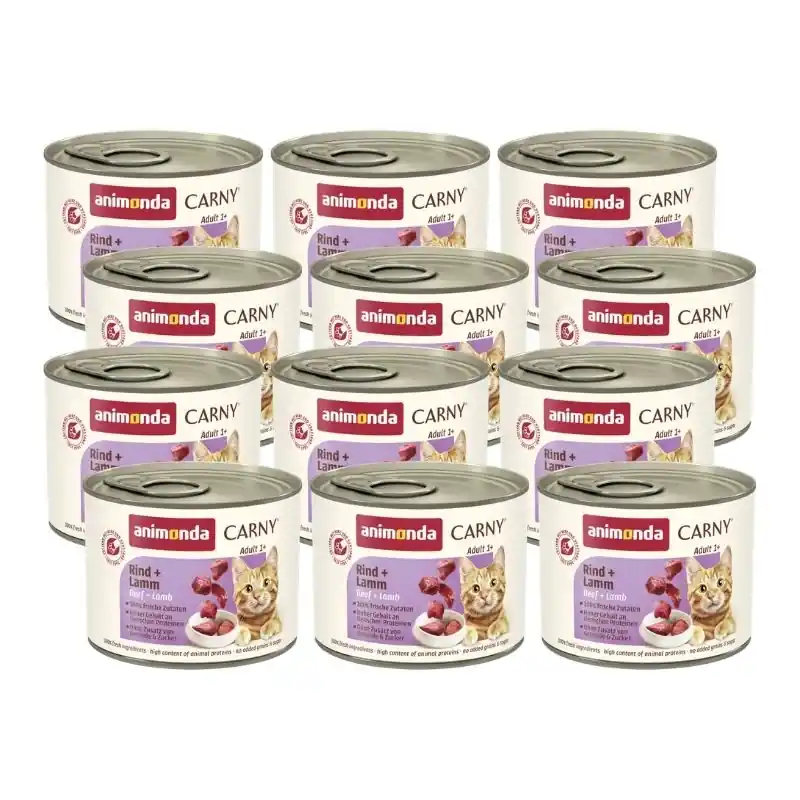 Akciós ár Animonda Cat Carny Adult Marha és bárányhús 12x200g