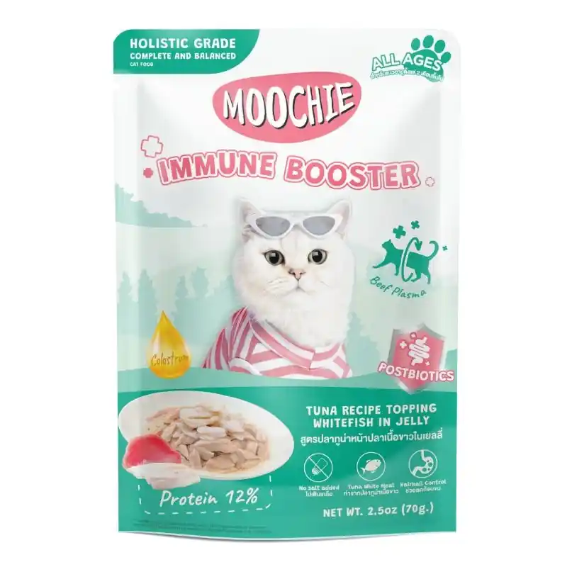 MOOCHIE Immunerősítő Tonhal Recept Feltét Fehér Hal Zselés (Immunerősítő) 70g Rendeld meg most