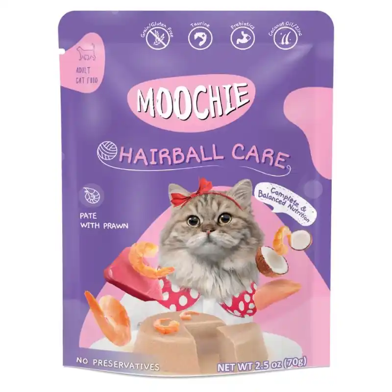 A MOOCHIE Hairball Control garnélával 70g támogatja az emésztést, segítve a szőrlabdaképződés szabályozását és csökkentését. Akció
