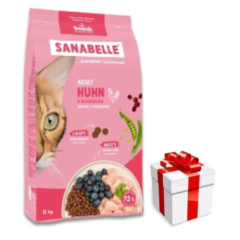 BOSCH Sanabelle felnőtt baromfi 8 kg + Ingyenes Meglepetés Macskának Vásárlói kedvenc
