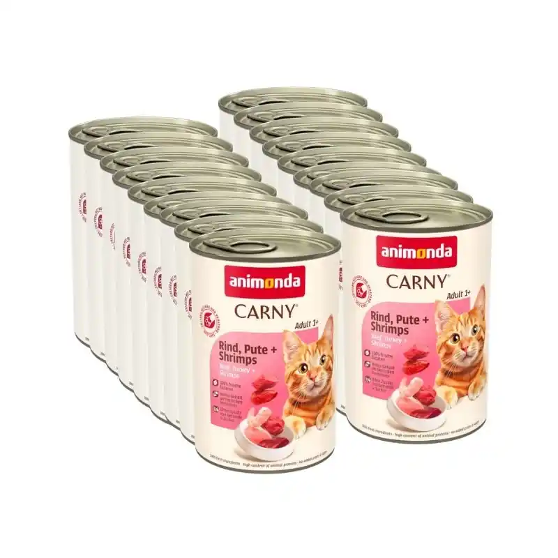 Expressz szállítás Animonda Cat Carny Adult Marhahús, pulyka és garnélarák 18x400g