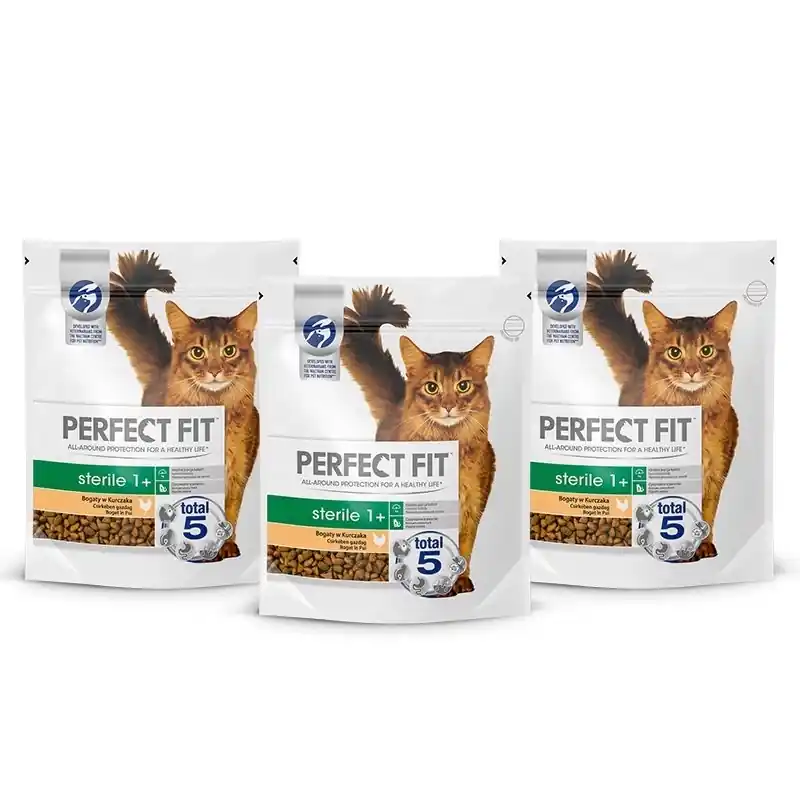 PERFECT FIT (Steril 1+) 3 x 750g Chicken Rich - szárazeledel macskák számára sterilizálás után Nézd meg most