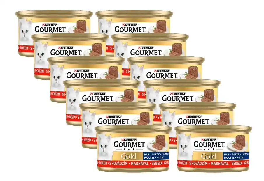 Purina Gourmet Gold marha mousseval 12x85g Olcsóbb