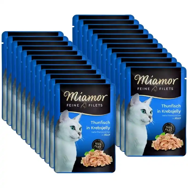 Miamor Feine Filets - nedves macskaeledel tonhal rákkocsonyában 24x100g Legkelendőbb