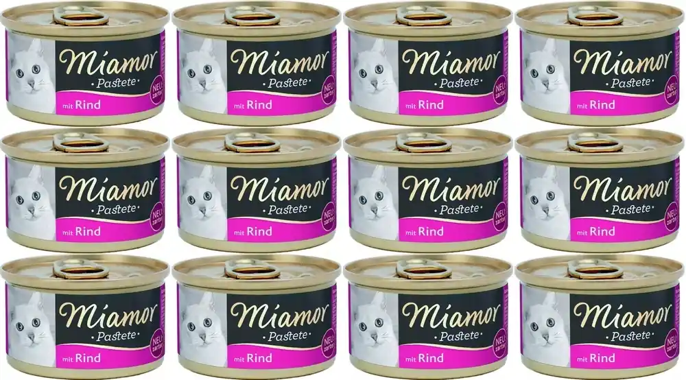 Nézd meg most Miamor Pastete marhahús 12x85g-os konzervdoboz