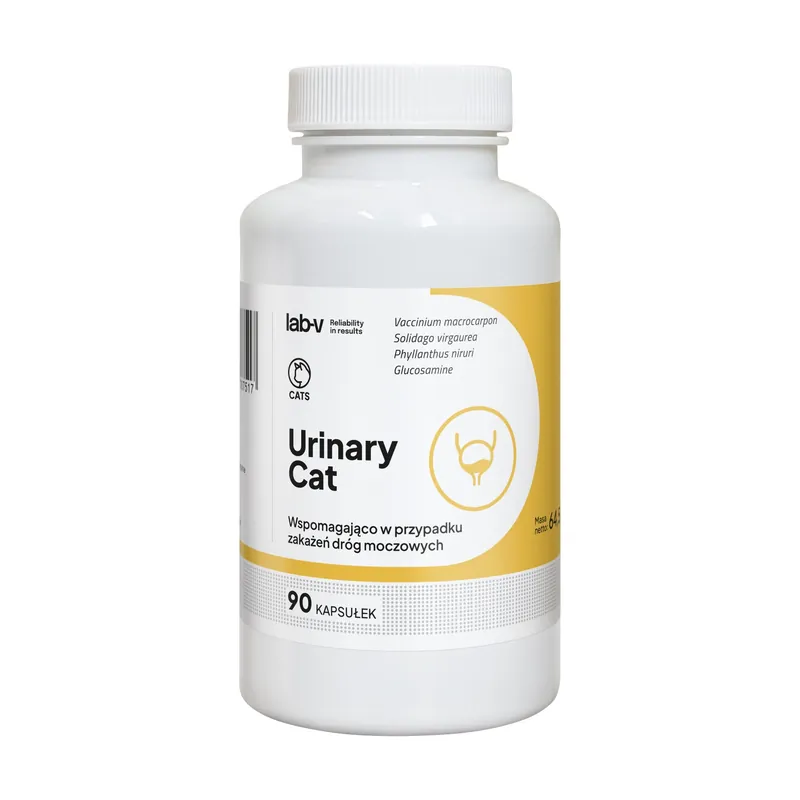 Azonnali szállítás Lab-v Urinary Cat - Húgyúti támogatás macskáknak 90 kapszula