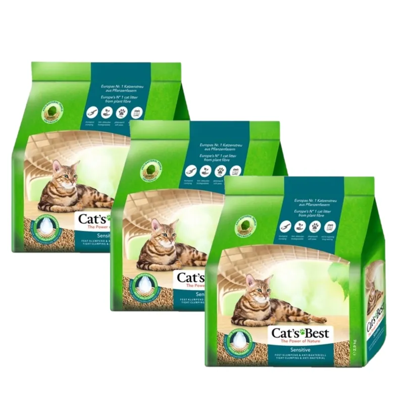 JRS Cats Best Sensitive (Green Power) macskalaom 3x(8L/2,9kg) Vásárlói kedvenc