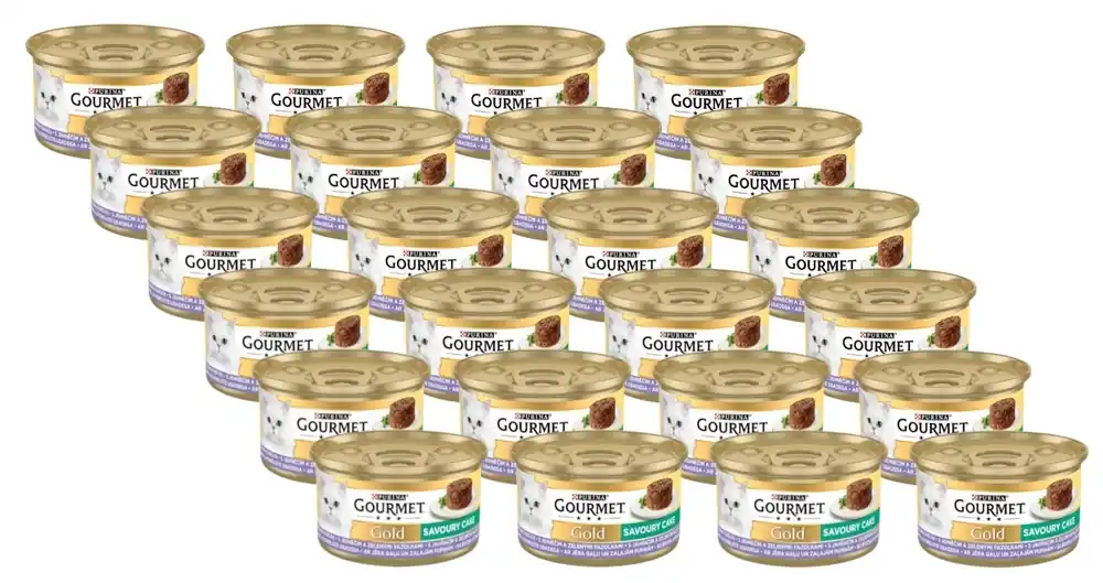 Vedd meg online Purina Gourmet Gold Sós sütemény bárányhússal és zöldbabbal 24x85g