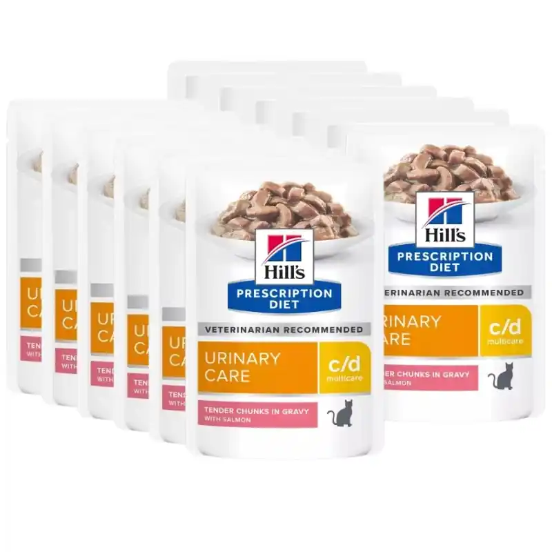 Azonnal elérhető Hill‘s Prescription Diet c/d Multicare Feline Lazac 12x85g