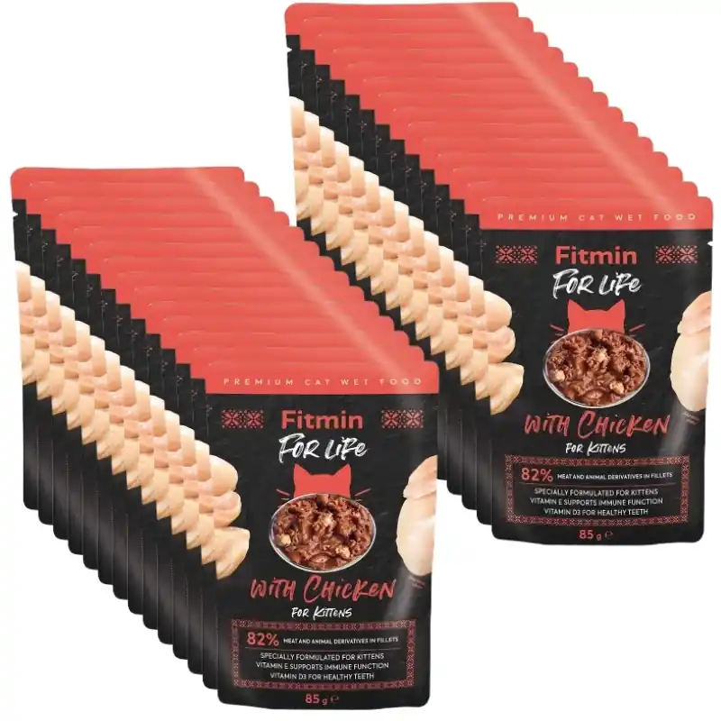 Olcsó Fitmin Cat For Life cica csirke 28x85g