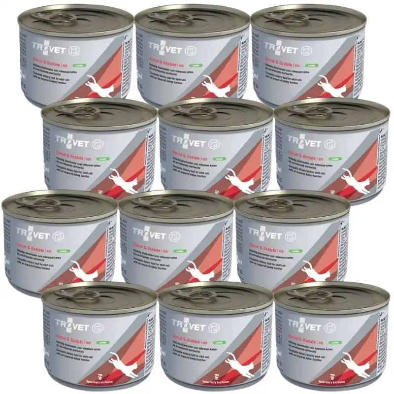 TROVET RID Renal & Oxalate Bárány macskáknak 12x200g Árengedmény