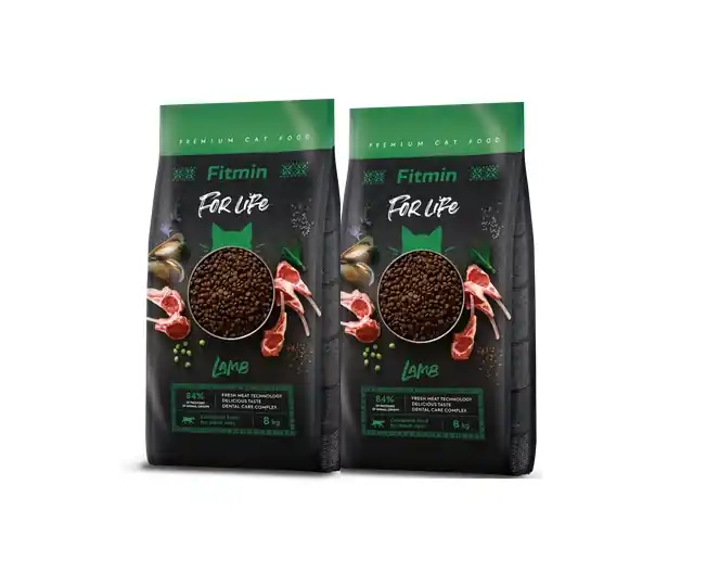 Nézd meg most FITMIN Cat For Life felnőtt bárány 2x8kg
