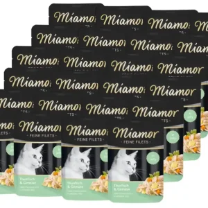 Biztonságos vásárlás Miamor Feine Filets - nedves macskaeledel tonhal filé zöldségekkel 24x100g