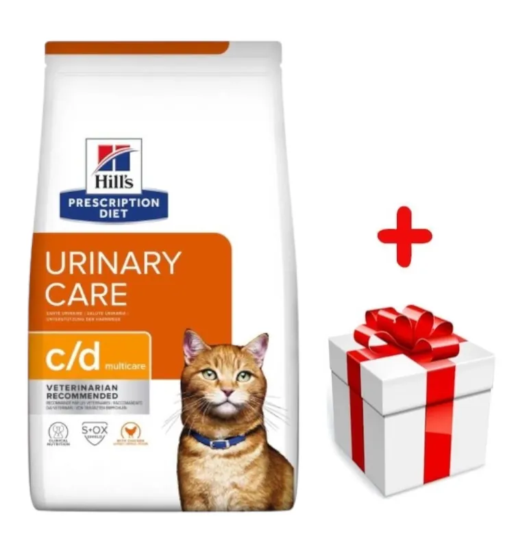 Újdonság HILL‘S PD Prescription Diet Feline c/d Multicare Chicken 8kg + meglepetés a macskádnak INGYENES!