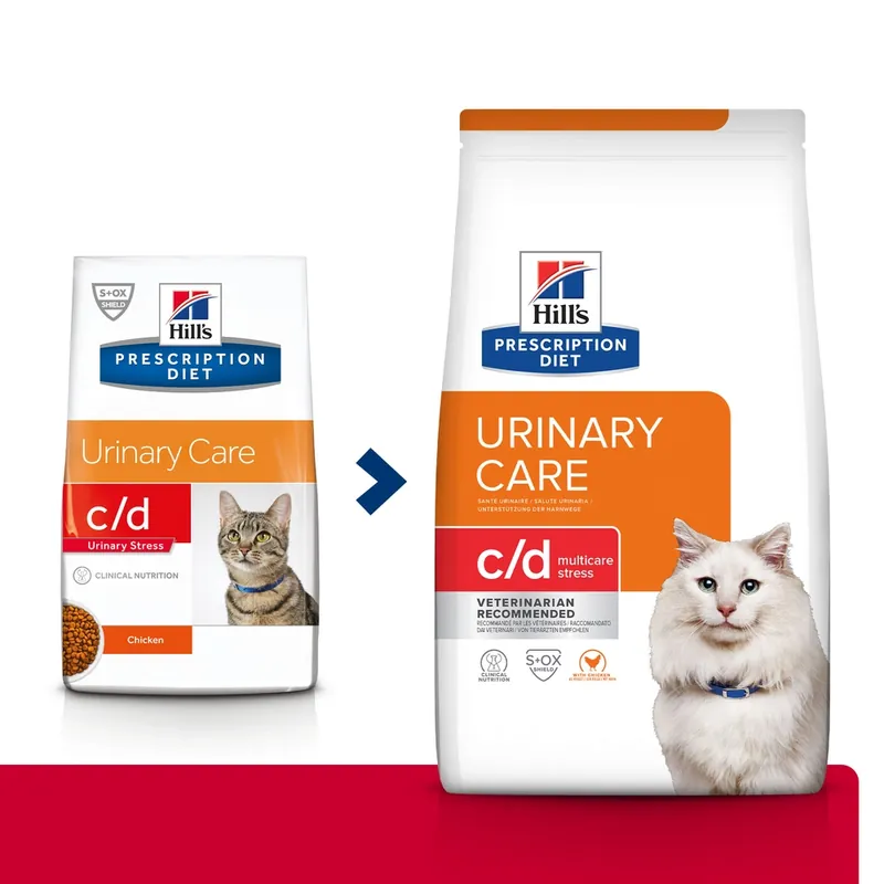 HILL‘S PD Prescription Diet Feline c/d Chicken Urinary Stress 3kg Kiárusítás