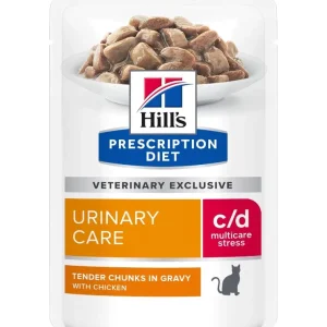 HILL‘S PD Prescription Diet Feline c/d Urinary Stress Chicken 85g tasak Legnépszerűbb