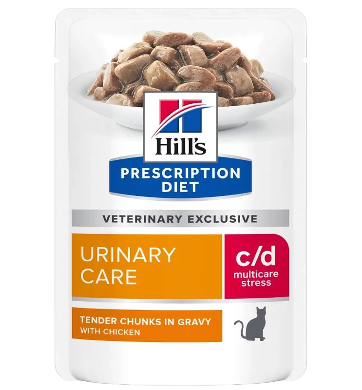HILL‘S PD Prescription Diet Feline c/d Urinary Stress Chicken 85g tasak Legnépszerűbb