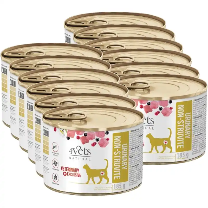 4Vets Macska vizelet Non-struvite 12x185g Korlátozott ajánlat