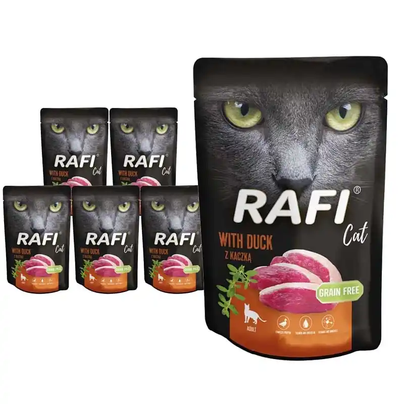 Csak ma RAFI Cat Adult kacsával 10x100g