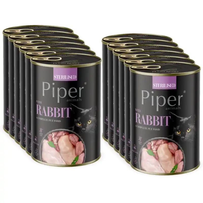 DOLINA NOTECI Piper sterilizált macskáknak nyúllal 12x400g Legnépszerűbb