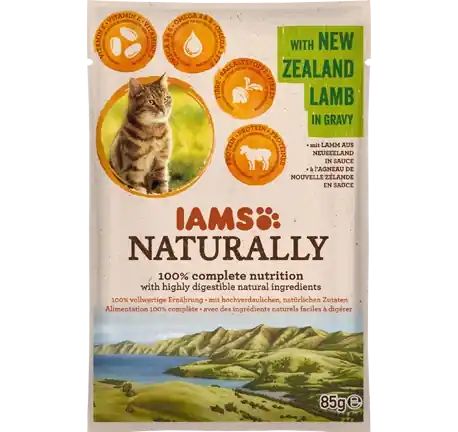 Újdonság IAMS - Természetesen új-zélandi bárány szószban 85g