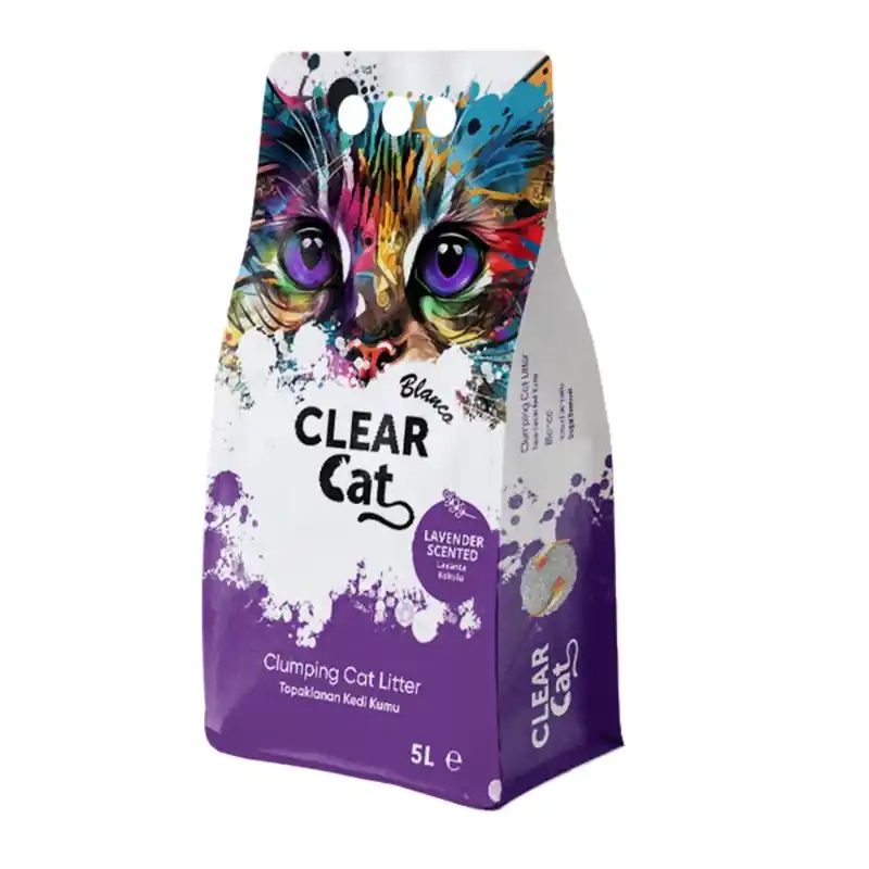 Vásárlói kedvenc Clear Cat Blanco levendulás bentonit alom 5l