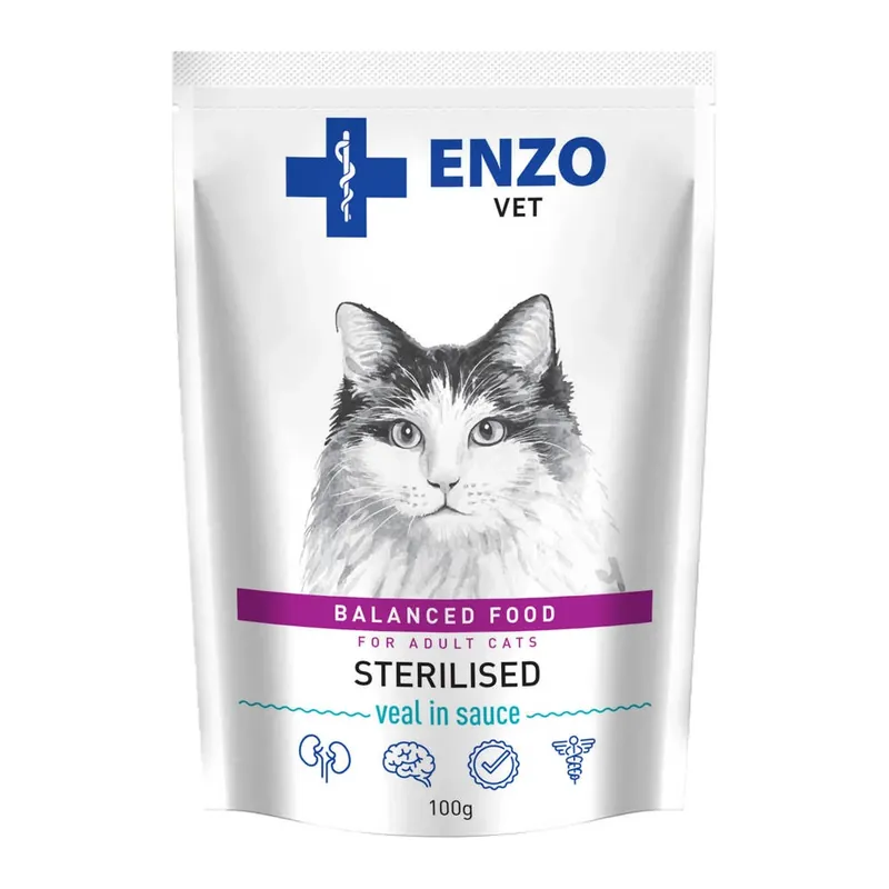 ENZO VET Sterilizált borjúhús mártásban 100g Vedd meg online