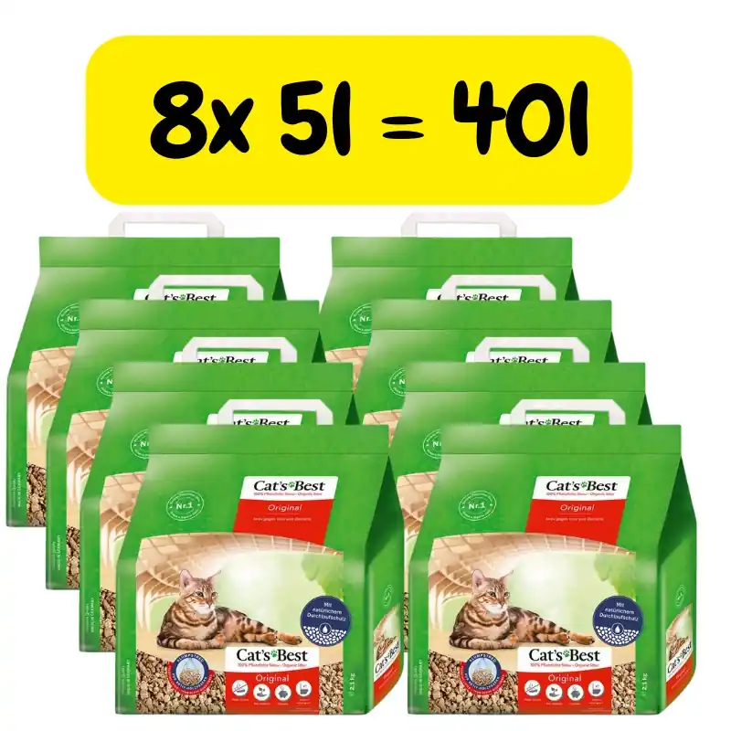 Biztonságos fizetés JRS Cats Best Eko Plus - aggregált fa alom 8x5l = 40l