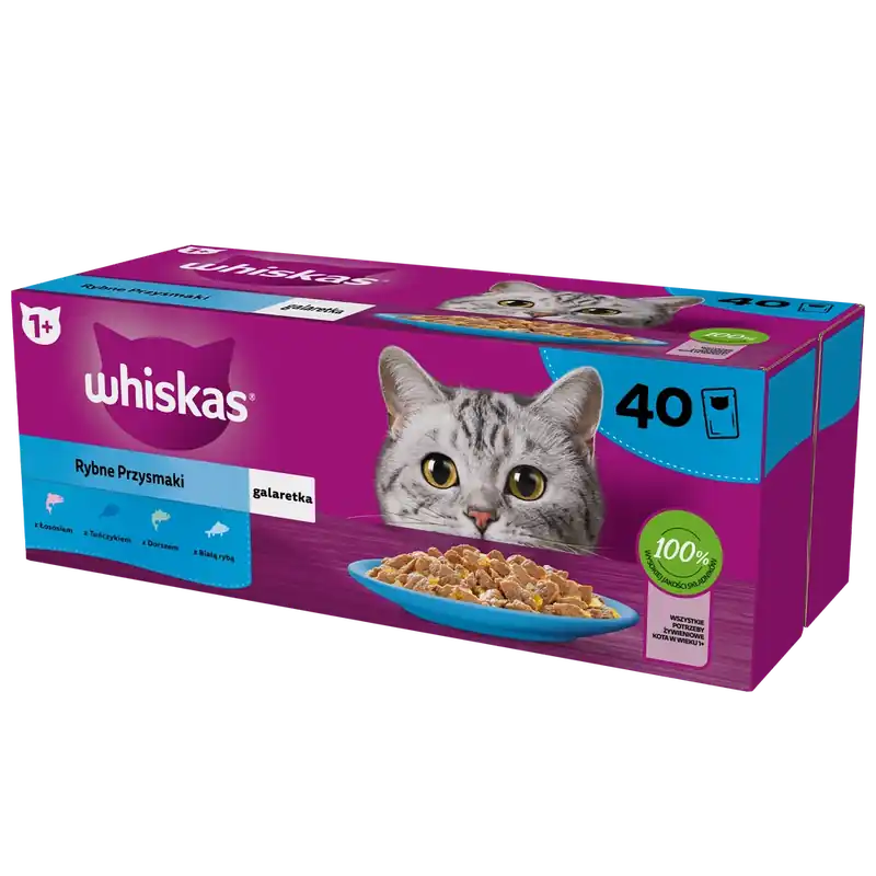 WHISKAS Adult tasak 40 x 85 g Fishy Treats Ne maradj le