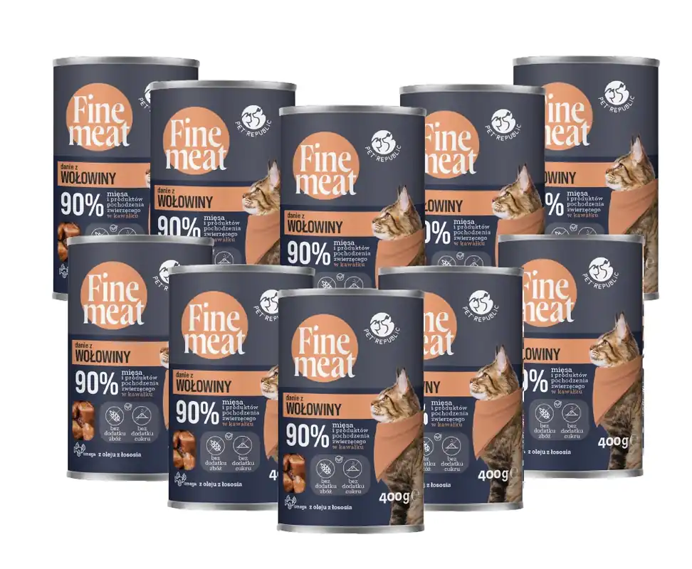 PetRepublic Fine Meat marhahúsos étel 10x400g macskáknak Vásárlói kedvenc