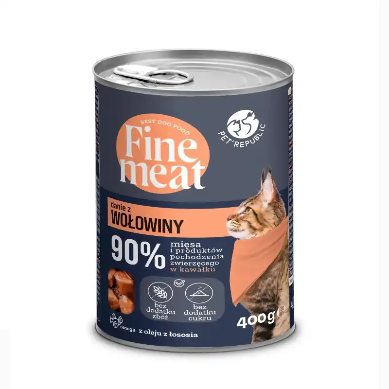 PetRepublic Fine Meat marhahúsos étel 400g macskáknak Végkiárusítás