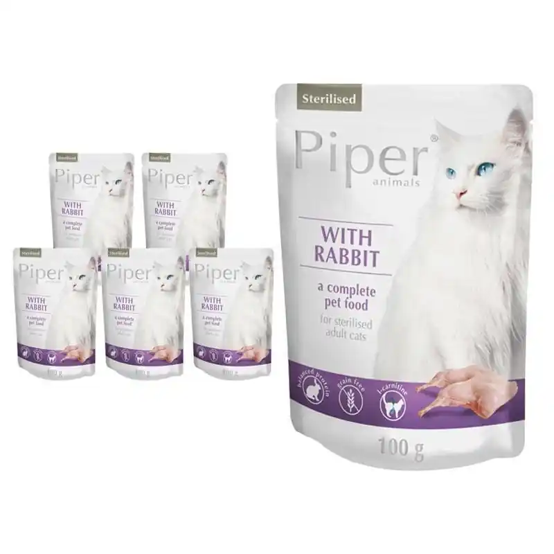 Csak ma Dolina Noteci Piper sterilizált macskáknak nyúllal 10x100g