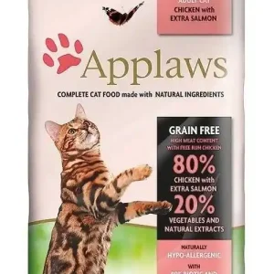 Alacsony ár APPLAWS Complete Dry Adult csirke lazaccal 2kg + MEGLEPETÉS A MACSKÁNAK