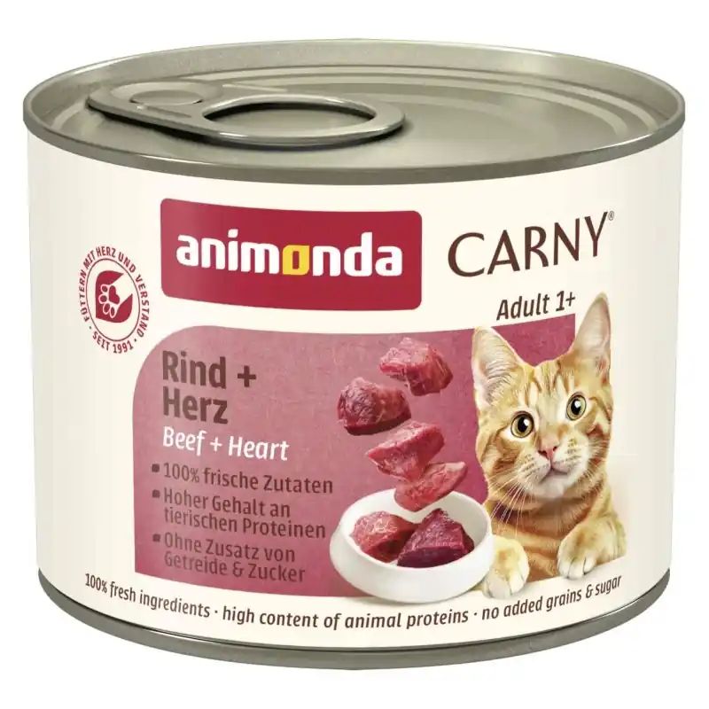 Biztonságos fizetés Animonda Cat Carny Adult marhahús és szív 200 g