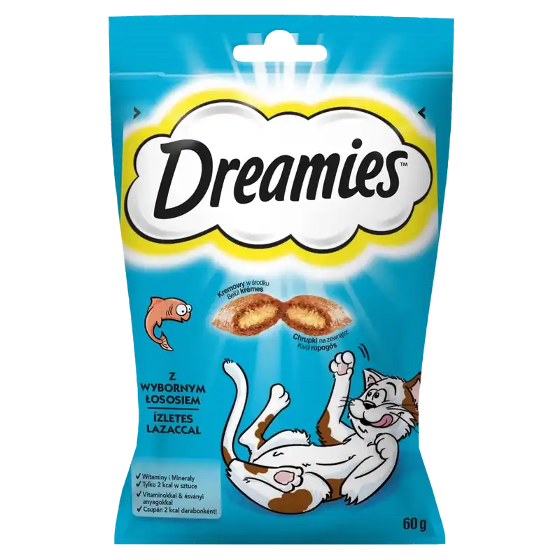 DREAMIES macskaeledel lazaccal 60 g Rendeld meg most