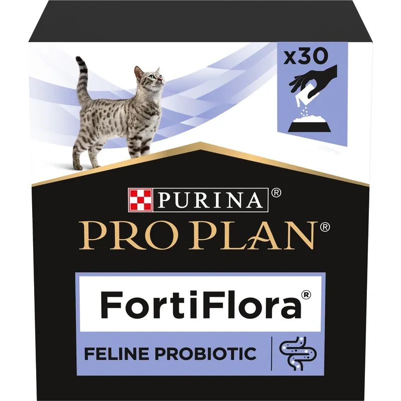 Korlátozott ajánlat PRO PLAN FortiFlora probiotikum kiegészítő macskáknak 30x1g