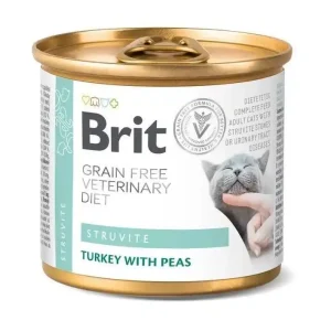 Utolsó esély Brit Grain Free Veterinary Diet Cat Struvite pulykahús borsóval 200 g