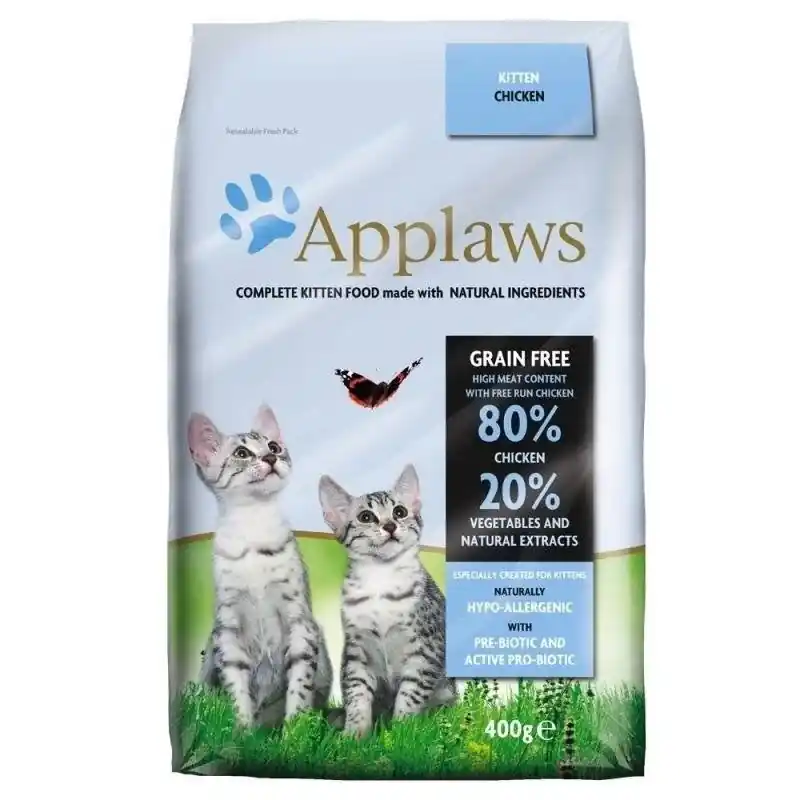 Kiárusítás APPLAWS Complete Dry Kitten Chicken 400 g