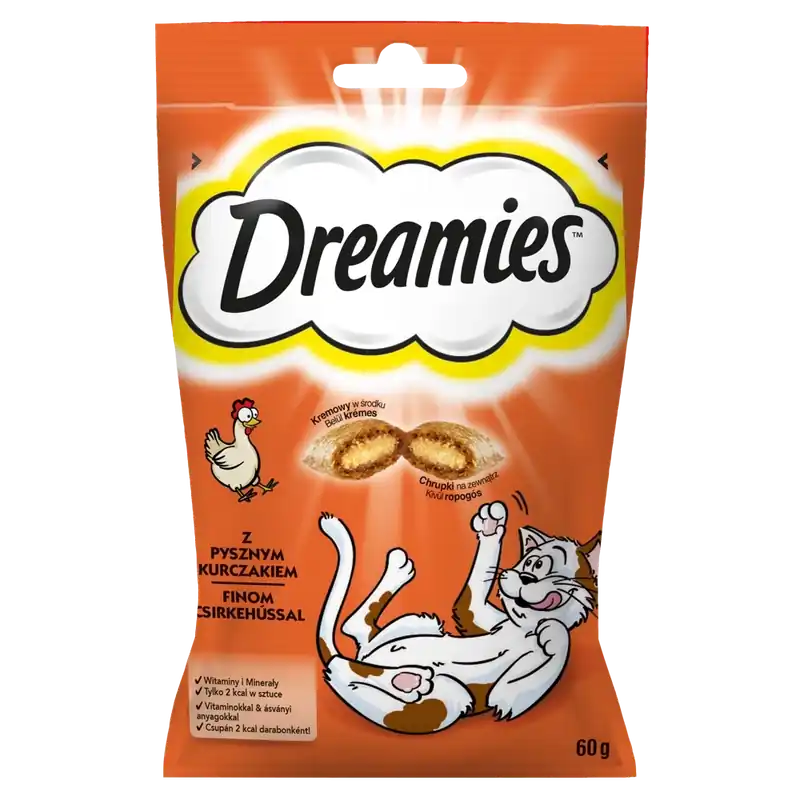 Ajánlat DREAMIES macskaeledel csirkével 60 g