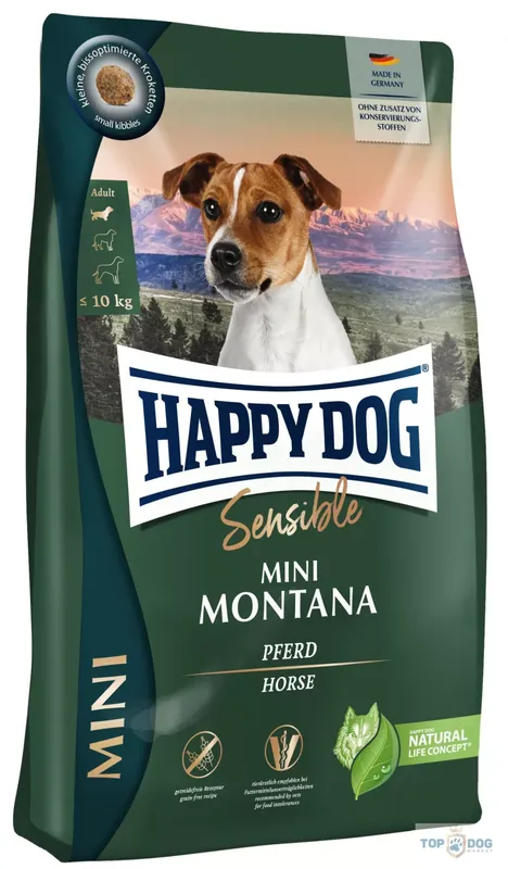Szuper akció Happy Dog Mini Montana Lóhússal 4kg