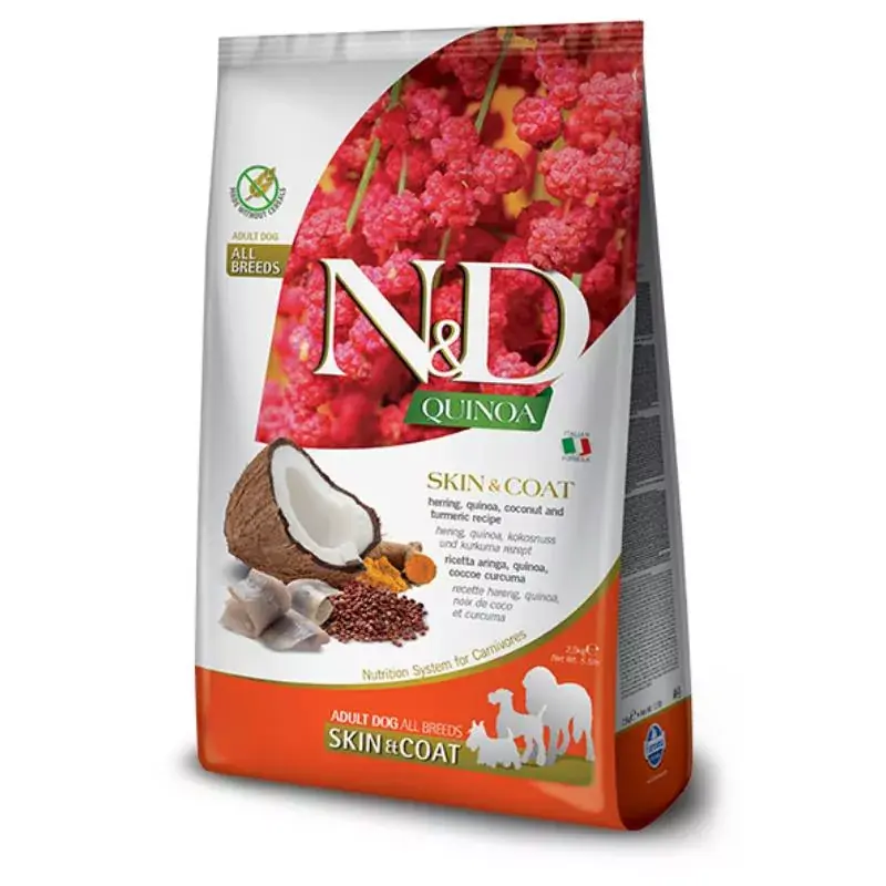 Csak ma N&D Quinoa Dog Skin&Coat Hering 2,5kg