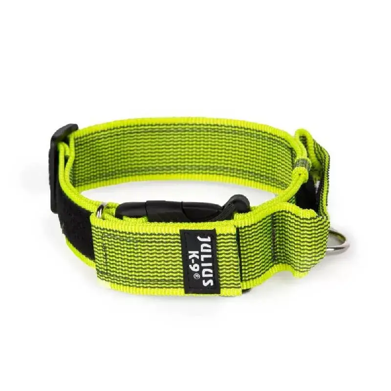 Julius-K9 Nyakörv Neon biztonsági zárral és fogóval 49-70 cm Kedvezmény