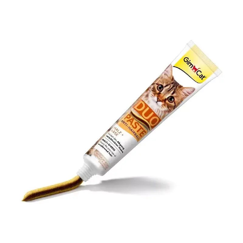 Árcsökkenés GimCat Anti Hairball Duo Sajtos ízű szőroldó paszta 50gr