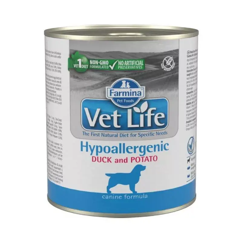 Vet Life Dog Hypoallergenic Duck&Potato konzerv 300gr Legkelendőbb