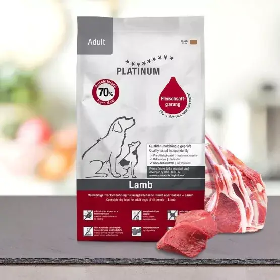 Árcsökkenés PLATINUM Adult Lamb + Rice 5kg Kutyatáp bárányhúsból