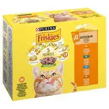 FRISKIES 12X85G válogatás (Csirke - Kacsa -Lazac -Pulyka) Outlet